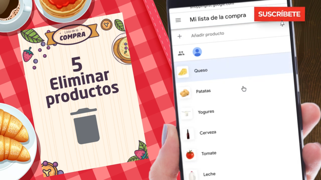 Eliminar productos de la lista de la compra