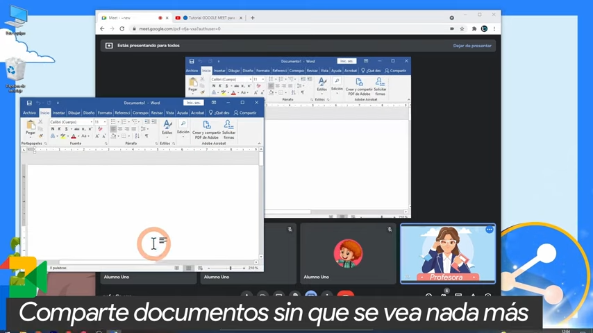 Compartir pestaña Google Meet