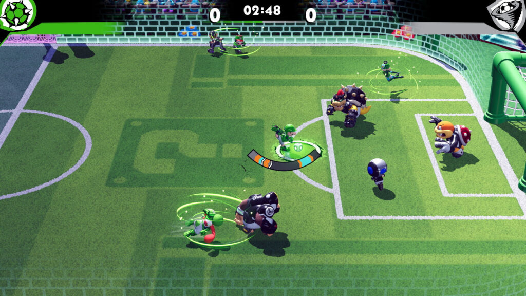Jugando a MARIO STRIKERS en la nintendo switch