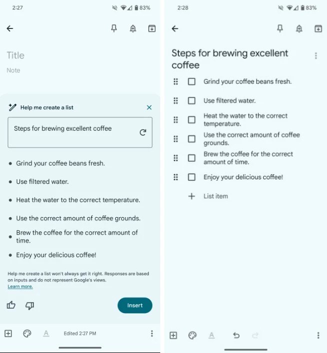 Descubre la revolución en la toma de notas con Google Keep, ahora potenciada por inteligencia artificial. La función 'Ayúdame a crear una lista' promete