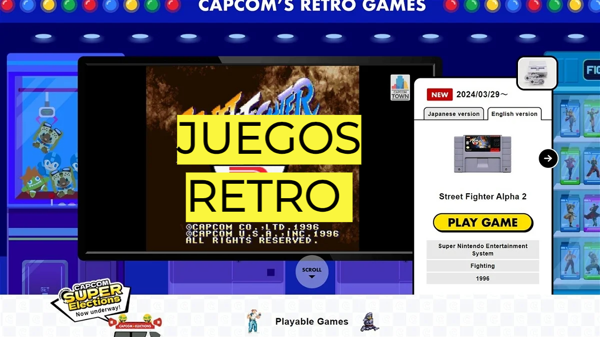Capcom amplía su colección de juegos retro gratuitos en su web