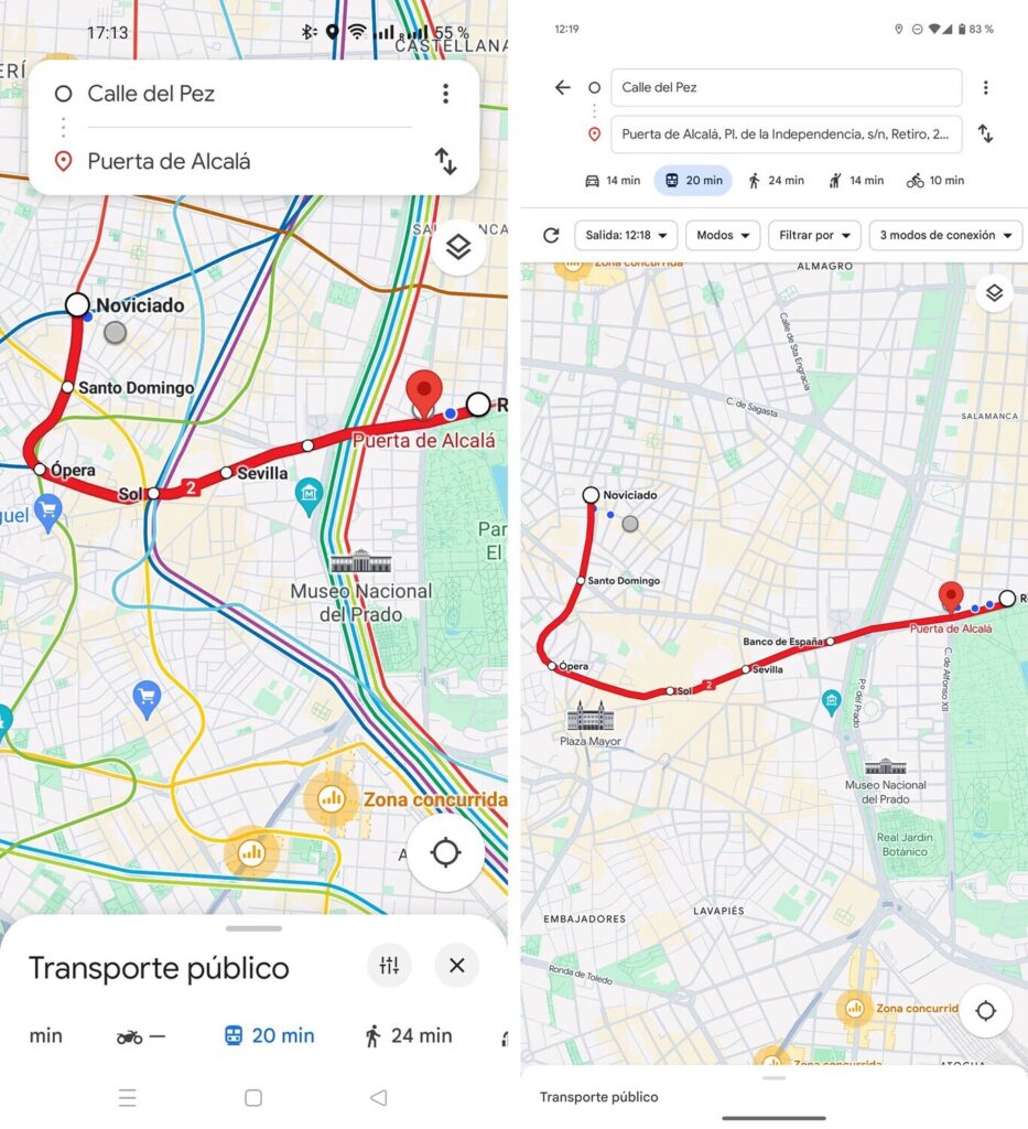 Descubre las novedades del nuevo diseño de Google Maps: más mapa, paneles flotantes, cambios en las rutas, mayor personalización y mucho más