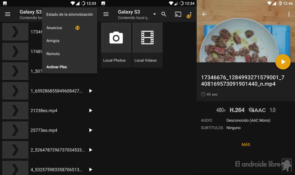 Plex para Android cambia radicalmente de diseño y permite ver vídeos locales
