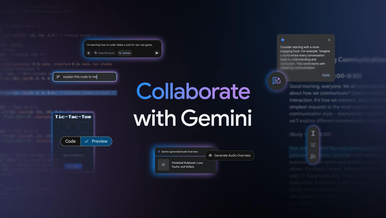 Nuevas formas de colaborar y dar alas a tu creatividad con Gemini