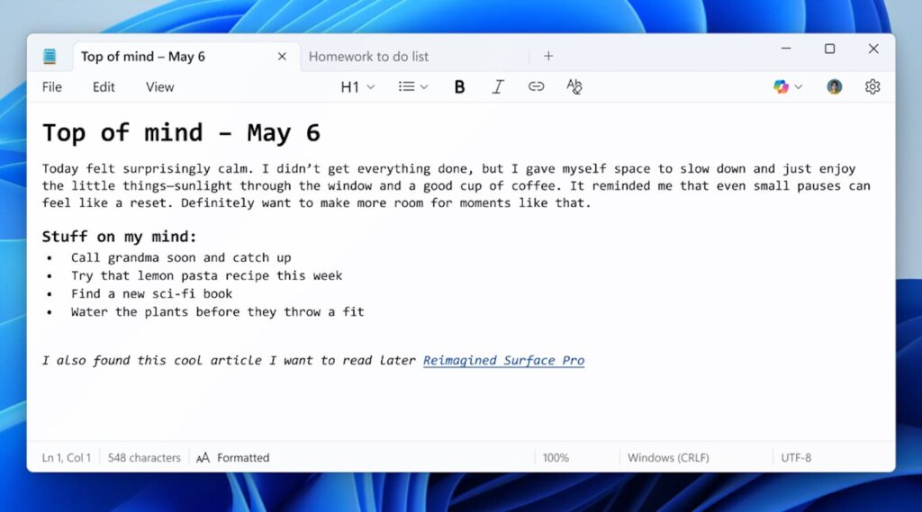 'Bloc de Notas' se ha vuelto a actualizar y ahora se parece más a WordPad. No ha terminado de gustar a la comunidad
